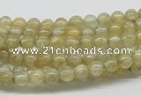 CCR80 15.5 inches 5mm round citrine gemstone beads wholesale