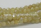 CCR82 15.5 inches 6mm faceted round citrine gemstone beads wholesale