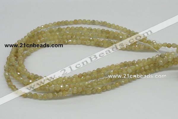 CCR82 15.5 inches 6mm faceted round citrine gemstone beads wholesale