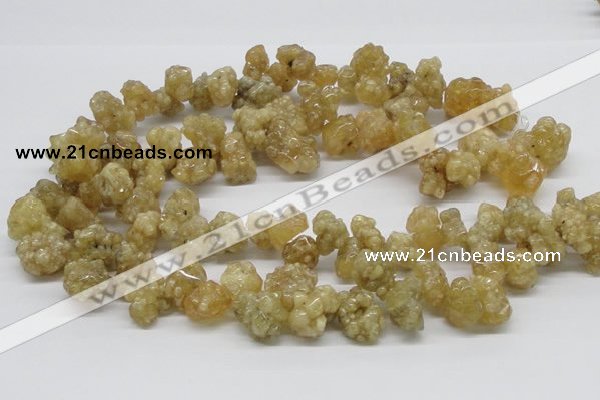 CCR86 15.5 inches 14mm chip citrine gemstone beads wholesale