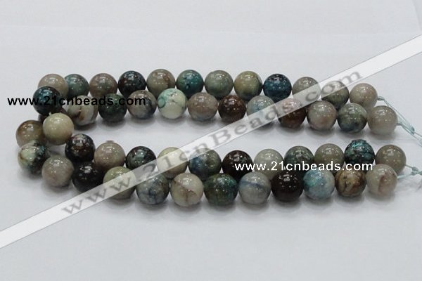 CCS03 15.5 inches 16mm round natural chrysocolla gemstone beads