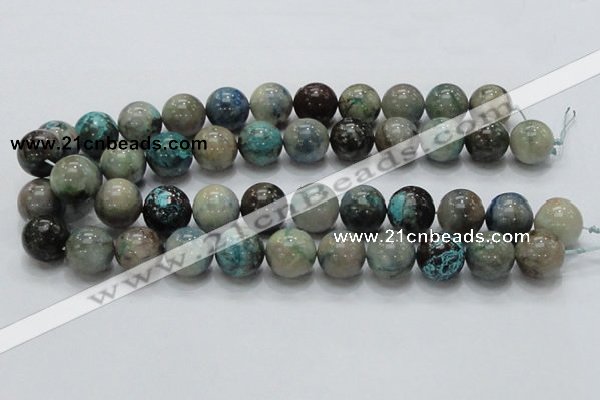 CCS04 15.5 inches 18mm round natural chrysocolla gemstone beads