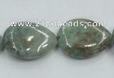 CCS101 15.5 inches 18*25mm flat teardrop African chrysocolla beads