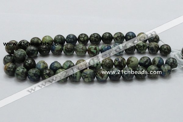 CCS15 15.5 inches 14mm round natural chrysocolla gemstone beads