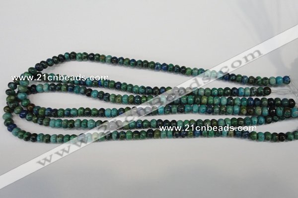 CCS150 15.5 inches 4*6mm rondelle dyed chrysocolla gemstone beads