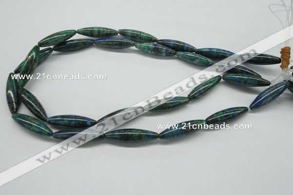 CCS156 15.5 inches 8*30mm rice dyed chrysocolla gemstone beads