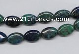 CCS164 15.5 inches 8*12mm oval dyed chrysocolla gemstone beads