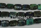 CCS175 15.5 inches 8*10mm rectangle dyed chrysocolla gemstone beads