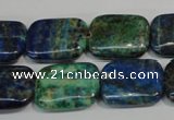 CCS177 15.5 inches 15*20mm rectangle dyed chrysocolla gemstone beads