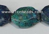 CCS182 15.5 inches 22*30mm freeform dyed chrysocolla gemstone beads