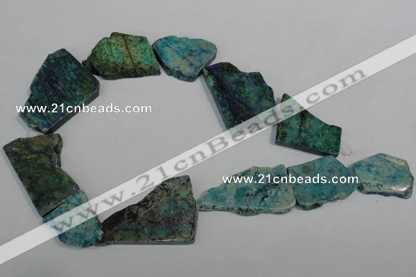 CCS185 15.5 inches 22*25mm – 35*40mm freeform dyed chrysocolla beads