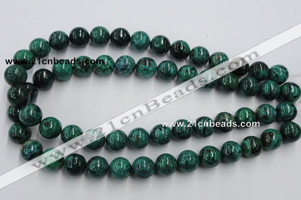 CCS206 15.5 inches 14mm round natural Chinese chrysocolla beads