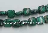 CCS220 15.5 inches 8*8mm square natural Chinese chrysocolla beads