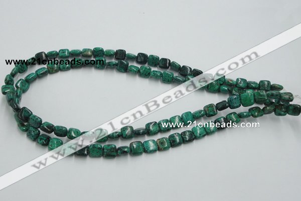 CCS220 15.5 inches 8*8mm square natural Chinese chrysocolla beads