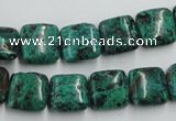 CCS222 15.5 inches 12*12mm square natural Chinese chrysocolla beads