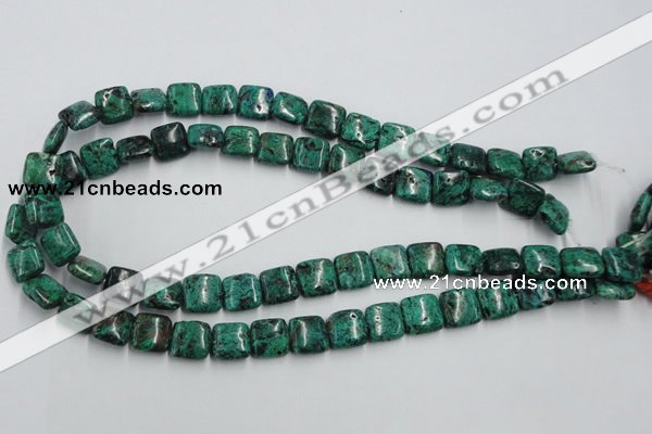 CCS222 15.5 inches 12*12mm square natural Chinese chrysocolla beads