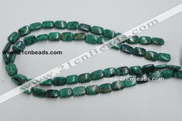 CCS230 15.5 inches 10*14mm rectangle natural Chinese chrysocolla beads