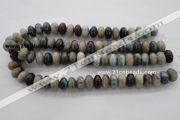 CCS28 15.5 inches 10*16mm rondelle natural chrysocolla gemstone beads