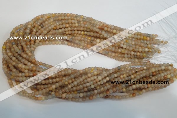 CCS301 15.5 inches 4mm round natural sunstone beads wholesale