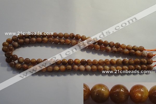 CCS351 15.5 inches 6mm round AB grade natural golden sunstone beads