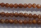 CCS371 15.5 inches 6mm round AA grade natural golden sunstone beads