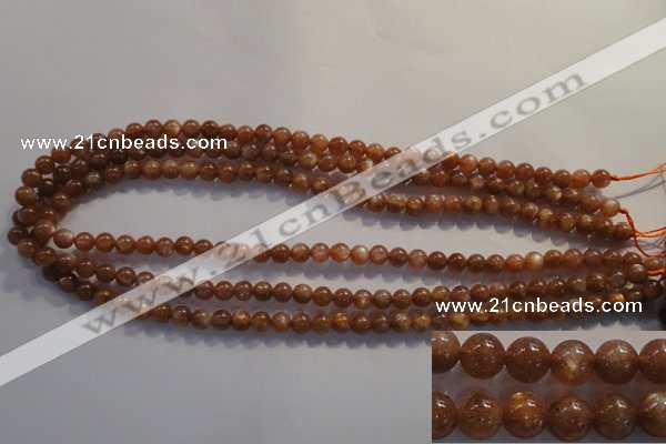 CCS371 15.5 inches 6mm round AA grade natural golden sunstone beads