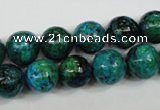 CCS404 15.5 inches 12mm round dyed chrysocolla gemstone beads