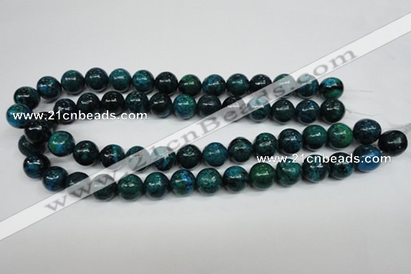 CCS405 15.5 inches 14mm round dyed chrysocolla gemstone beads