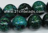 CCS407 15.5 inches 18mm round dyed chrysocolla gemstone beads