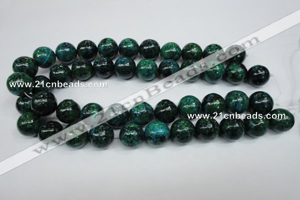 CCS407 15.5 inches 18mm round dyed chrysocolla gemstone beads