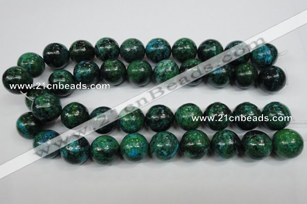 CCS408 15.5 inches 20mm round dyed chrysocolla gemstone beads