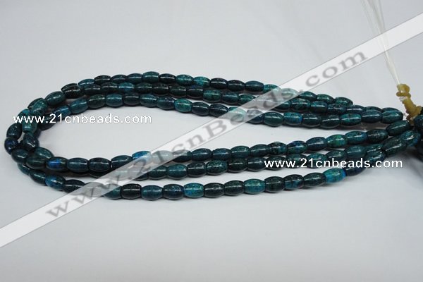 CCS412 15.5 inches 6*9mm rice dyed chrysocolla gemstone beads