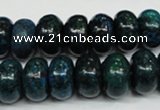 CCS415 15.5 inches 8*14mm rondelle dyed chrysocolla gemstone beads