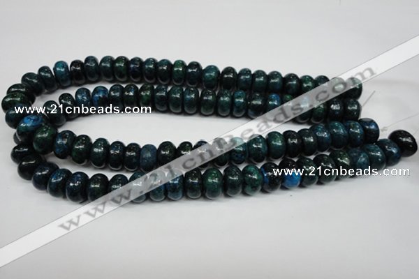 CCS415 15.5 inches 8*14mm rondelle dyed chrysocolla gemstone beads