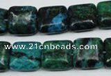 CCS464 15.5 inches 14*14mm square dyed chrysocolla gemstone beads