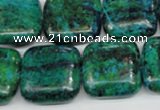 CCS467 15.5 inches 20*20mm square dyed chrysocolla gemstone beads