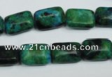 CCS472 15.5 inches 10*14mm rectangle dyed chrysocolla gemstone beads