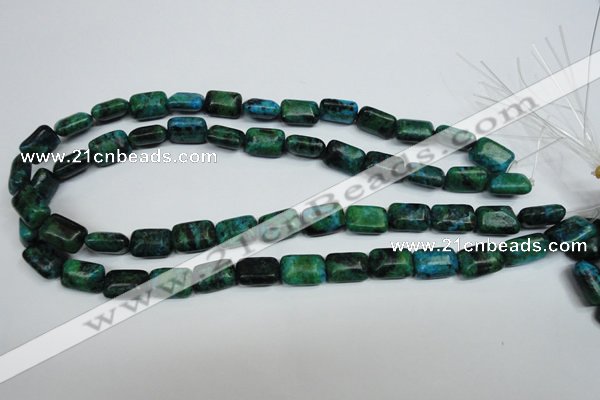 CCS472 15.5 inches 10*14mm rectangle dyed chrysocolla gemstone beads