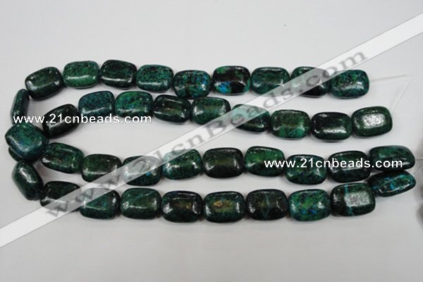 CCS475 15.5 inches 15*20mm rectangle dyed chrysocolla gemstone beads