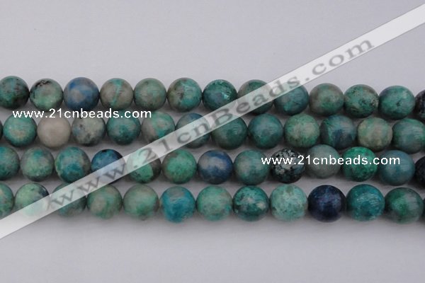 CCS515 15.5 inches 14mm round natural chrysocolla gemstone beads