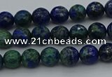 CCS531 15.5 inches 6mm faceted round dyed chrysocolla beads