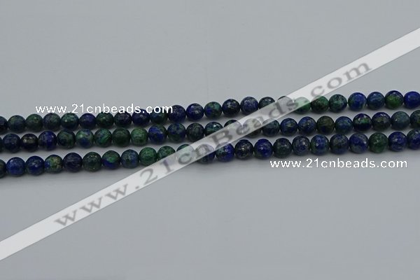 CCS531 15.5 inches 6mm faceted round dyed chrysocolla beads