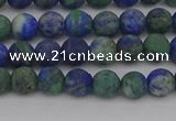 CCS541 15.5 inches 6mm round matte dyed chrysocolla beads