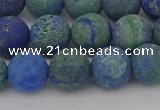 CCS543 15.5 inches 10mm round matte dyed chrysocolla beads