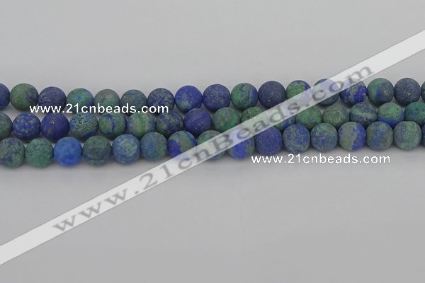 CCS543 15.5 inches 10mm round matte dyed chrysocolla beads