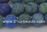 CCS544 15.5 inches 12mm round matte dyed chrysocolla beads