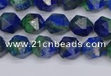 CCS546 15.5 inches 6mm faceted nuggets dyed chrysocolla beads