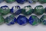 CCS547 15.5 inches 8mm faceted nuggets dyed chrysocolla beads