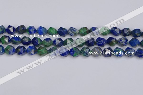 CCS548 15.5 inches 10mm faceted nuggets dyed chrysocolla beads