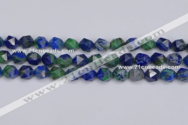 CCS549 15.5 inches 12mm faceted nuggets dyed chrysocolla beads